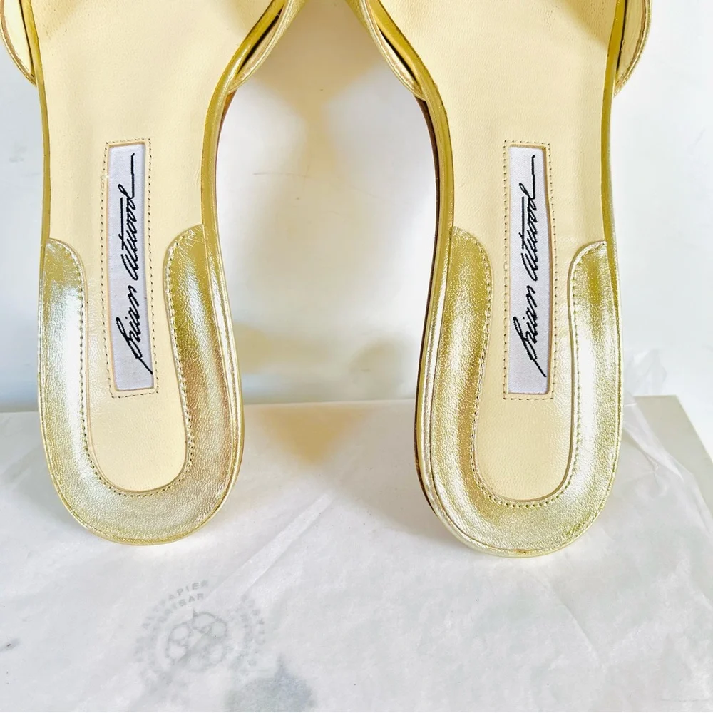 Brian Atwood champagne gold